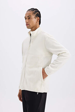 DeFactoFit Standart Fit Cepli Sporcu Polar Hırka D2731AX24WNBG721
