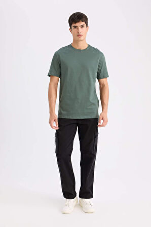 DeFacto New Regular Fit Bisiklet Yaka Basic Düz Kısa Kollu Tişört E1091AXNSGN761
