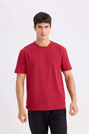 DeFacto New Regular Fit Bisiklet Yaka Basic Düz Kısa Kollu Tişört E1091AXNSBR183