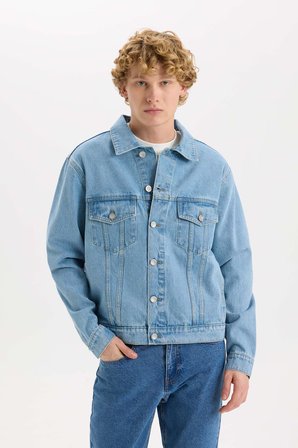 DeFacto %100 Pamuk Regular Fit Jean Ceket E0835AX25SPNM39
