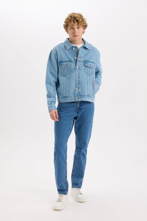 DeFacto %100 Pamuk Regular Fit Jean Ceket E0835AX25SPNM39
