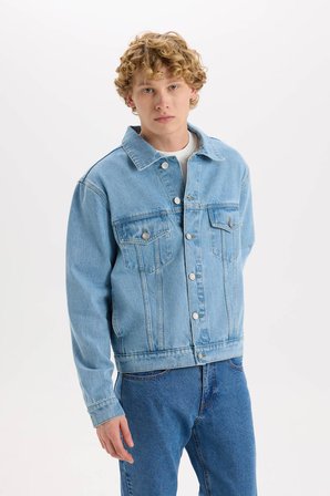 DeFacto %100 Pamuk Regular Fit Jean Ceket E0835AX25SPNM39