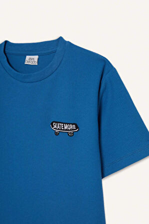 Erkek Çocuk Waffle Pijama Takımı Kısa Kollu Üst Beli Lastikli Şort