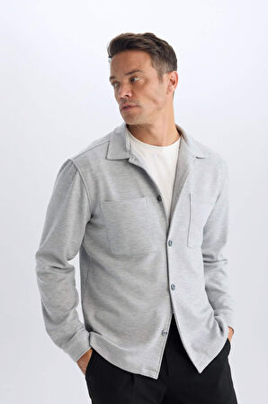 DeFacto Regular Fit Polo Yaka Gömlek Ceket D7243AX25SPGR370