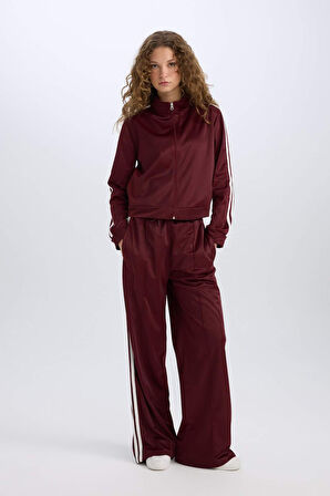 DeFacto Oversize Geniş Kalıp Cepli Fermuarlı Spor Hırka E1803AX24WNBR248