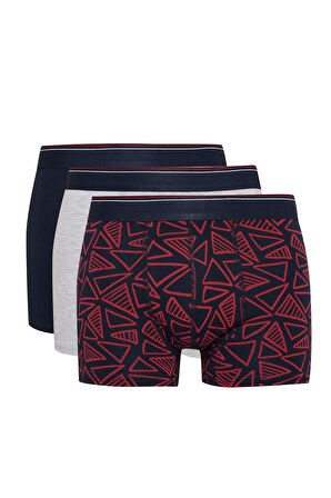 DeFacto Regular Fit Baskılı 3'lü Boxer C3270AX24CWNV135