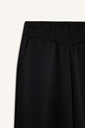 DeFactoFit Oversize Geniş Kalıp Sporcu Eşofman Altı Çift Cepli Jogger Paça Standart Boy Skuba Dalgıç Kumaş Z6694AZ25SPBK81