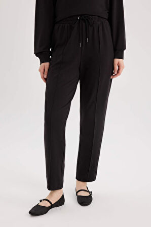Harem Basic Düz Sweatshirt Kumaşı Pantolon	