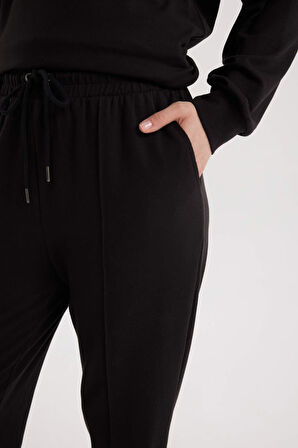 Harem Basic Düz Sweatshirt Kumaşı Pantolon	
