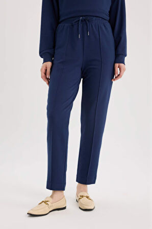 Harem Basic Düz Sweatshirt Kumaşı Pantolon	