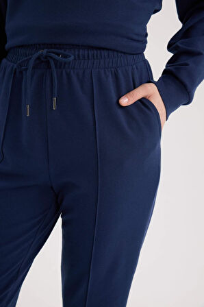 Harem Basic Düz Sweatshirt Kumaşı Pantolon	