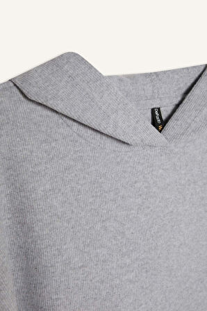 DeFacto Relax Fit Kapüşonlu Basic Düz Sweatshirt E1995AX24WNGR210