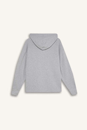 DeFacto Relax Fit Kapüşonlu Basic Düz Sweatshirt E1995AX24WNGR210