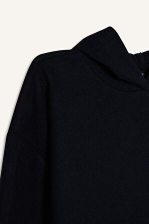 DeFacto Relax Fit Kapüşonlu Basic Düz Sweatshirt E1995AX24WNNV31