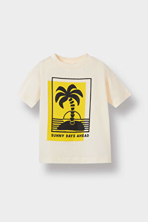 Erkek Bebek Palmiye Desenli 2'li Takım