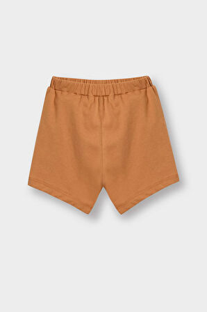 Erkek Bebek 2'li Takım Aslan Baskılı Kısa Kollu Tişört Esnek Belli Şort