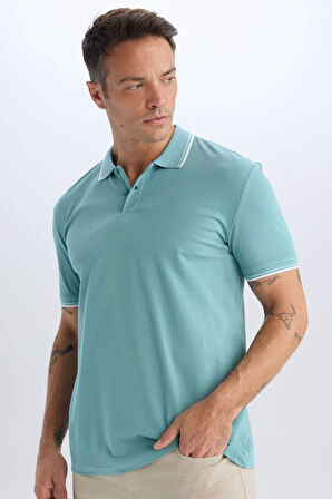 DeFacto Regular Fit Basic Düz Kısa Kollu Polo Tişört E2310AX24AUGN382