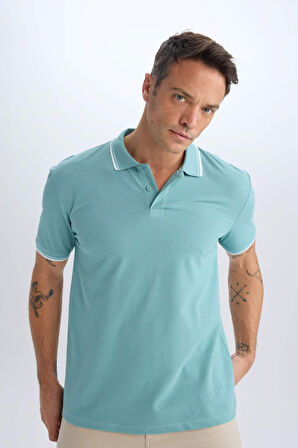 DeFacto Regular Fit Basic Düz Kısa Kollu Polo Tişört E2310AX24AUGN382