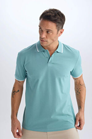 DeFacto Regular Fit Basic Düz Kısa Kollu Polo Tişört E2310AX24AUGN382