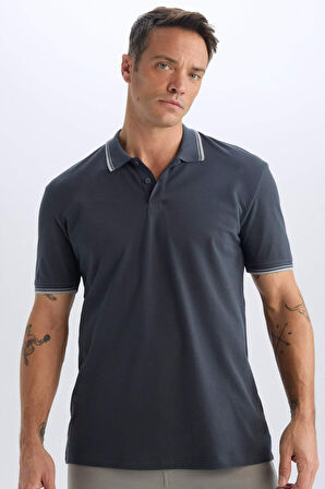 DeFacto Regular Fit Basic Düz Kısa Kollu Polo Tişört E2310AX24AUAR197