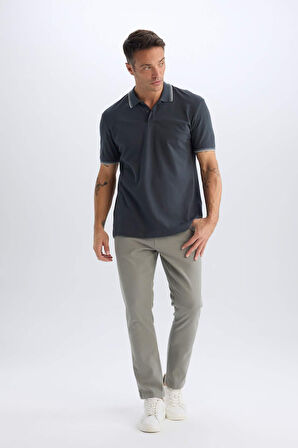 DeFacto Regular Fit Basic Düz Kısa Kollu Polo Tişört E2310AX24AUAR197