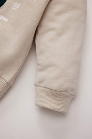 DeFacto Erkek Bebek Bisiklet Yaka Baskılı Sweatshirt E0282A525SPBG186