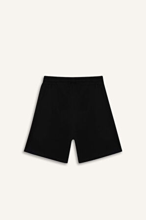 Slim Fit Dar Kesim Cepli Basic Düz Bermuda Şort