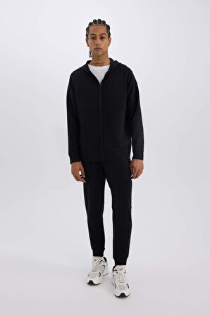 DeFactoFit Slim Fit Sporcu Jogger Eşofman Altı Dar Kesim Skuba Dalgıç Kumaş Standart Paça Beli Bağcıklı Lastikli Paça Z9112AZ25SPBK81