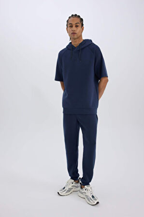 DeFactoFit Slim Fit Sporcu Jogger Eşofman Altı Dar Kesim Skuba Dalgıç Kumaş Standart Paça Beli Bağcıklı Lastikli Paça Z9112AZ25SPNV201