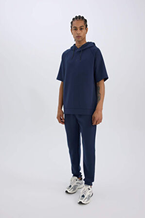 DeFactoFit Slim Fit Sporcu Jogger Eşofman Altı Dar Kesim Skuba Dalgıç Kumaş Standart Paça Beli Bağcıklı Lastikli Paça Z9112AZ25SPNV201