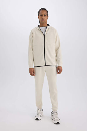 DeFactoFit Slim Fit Sporcu Jogger Eşofman Altı Dar Kesim Skuba Dalgıç Kumaş Standart Paça Beli Bağcıklı Lastikli Paça Z9112AZ25SPBG721