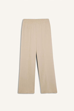 DeFactoFit Wide Leg Geniş Paça Sporcu Eşofman Altı Çift Cepli Standart Paça Standart Boy Skuba Dalgıç Kumaş D8316AX25SPBG700