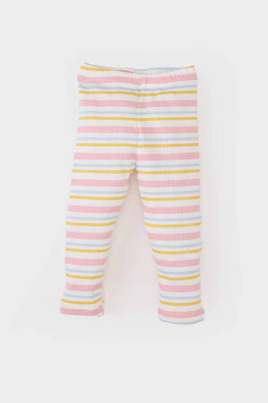 DeFacto Kız Bebek Disney Mickey & Minnie Pijama Takımı Fitilli Kaşkorse Kısa Kollu Üst Beli Lastikli Uzun Alt E0767A525SMER98