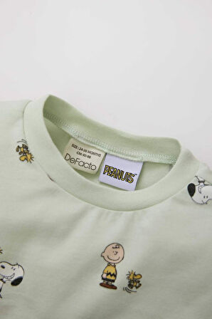 Erkek Bebek Snoopy Uzun Kollu Penye 2'li Pijama Takımı