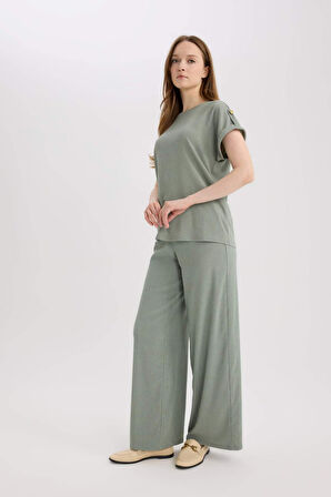 Straight Fit Düz Paça Trousers