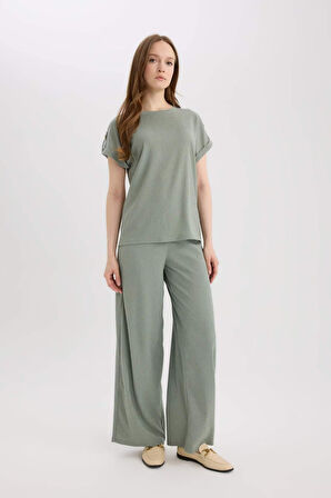 Straight Fit Düz Paça Trousers