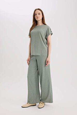 Straight Fit Düz Paça Trousers