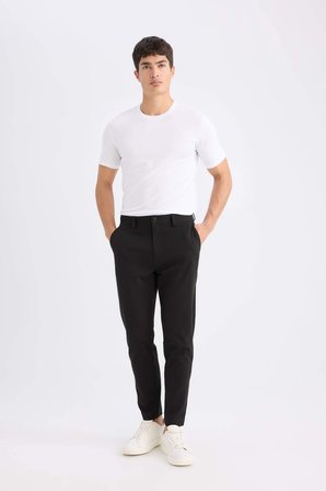 DeFacto Slim Fit Bisiklet Yaka Modal Karışımlı Pamuklu Basic Kısa Kollu Tişört M6606AZ24AUWT34