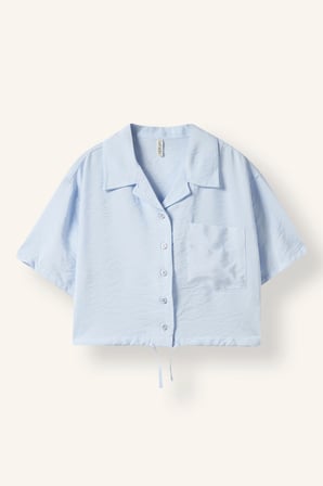 DeFacto Cropped Fit Kısa Kollu Gömlek Kız Çocuk D7641A825SMBE745