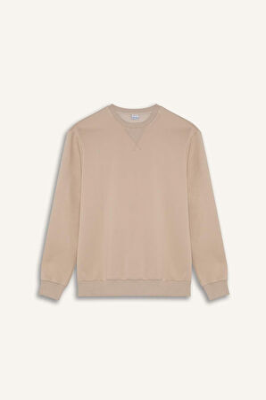 DeFacto Regular Fit Bisiklet Yaka Kalın Basic Düz Sweatshirt T3777AZ25SPBG735