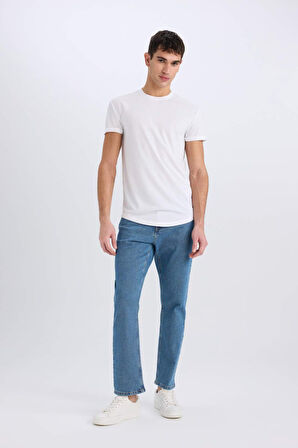 Diago Comfort Fit Yüksek Bel Geniş Paça Düz Paça Jean Pantolon