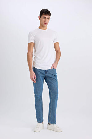 Diago Comfort Fit Yüksek Bel Geniş Paça Düz Paça Jean Pantolon