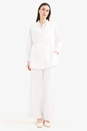 Wide Leg Basic Düz Geniş Paça Pantolon