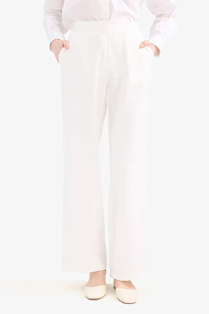 Wide Leg Basic Düz Geniş Paça Pantolon
