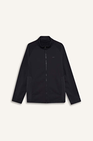 DeFactoFit Su İtici Slim Fit Dar Kesim Fermuarlı Softshell Yağmurluk