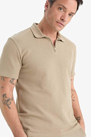 DeFacto Regular Fit Kısa Kollu Dokulu Polo Tişört E4027AX25SPBG769