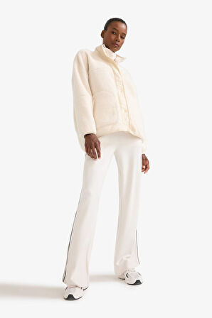 DeFactoFit Oversize Geniş Kalıp İçi Polarlı Pelüş Mont