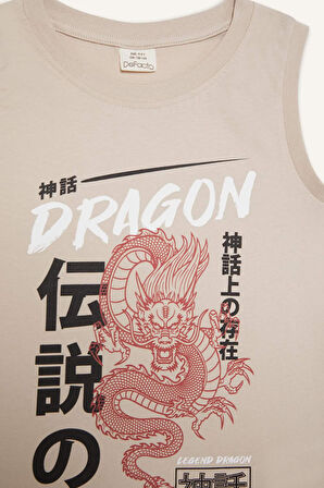 DeFacto Erkek Çocuk Bisiklet Yaka Baskılı Atlet E4184A825HSBG155