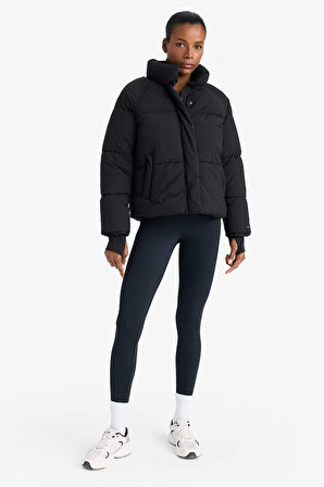 DeFactoFit Rüzgar Geçirmez Su Geçirmez Fermuarlı Çıtçıtlı Şişme Mont