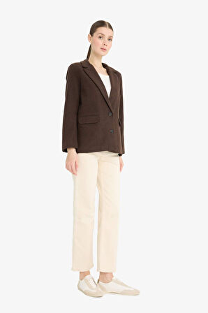 Regular Fit Flanel Blazer Ceket